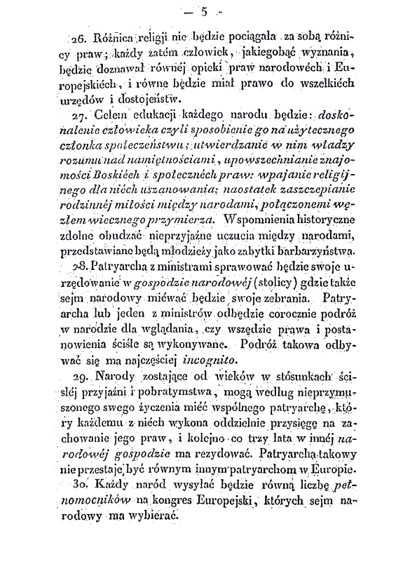 Konstytucja dla Europy z 3 maja 1831 r. - projekt Wojciecha Bogumiła Jastrzębowskiego