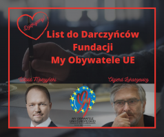 List do Darczyńców Fundacji