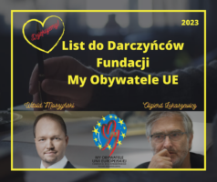 List do Darczyńców Fundacji
